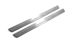Illuminated LED Door Sill Tread Plates Opel Vectra C 2002-2008 With Vectra Logo Opel Led Door Sills opdesign
