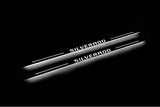 Chevrolet Silverado III 2014+ stainless steel LED door sill plates with Silverado logo