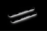 GMC Yukon V 2020+ stainless steel LED door sill plates with Yukon logo