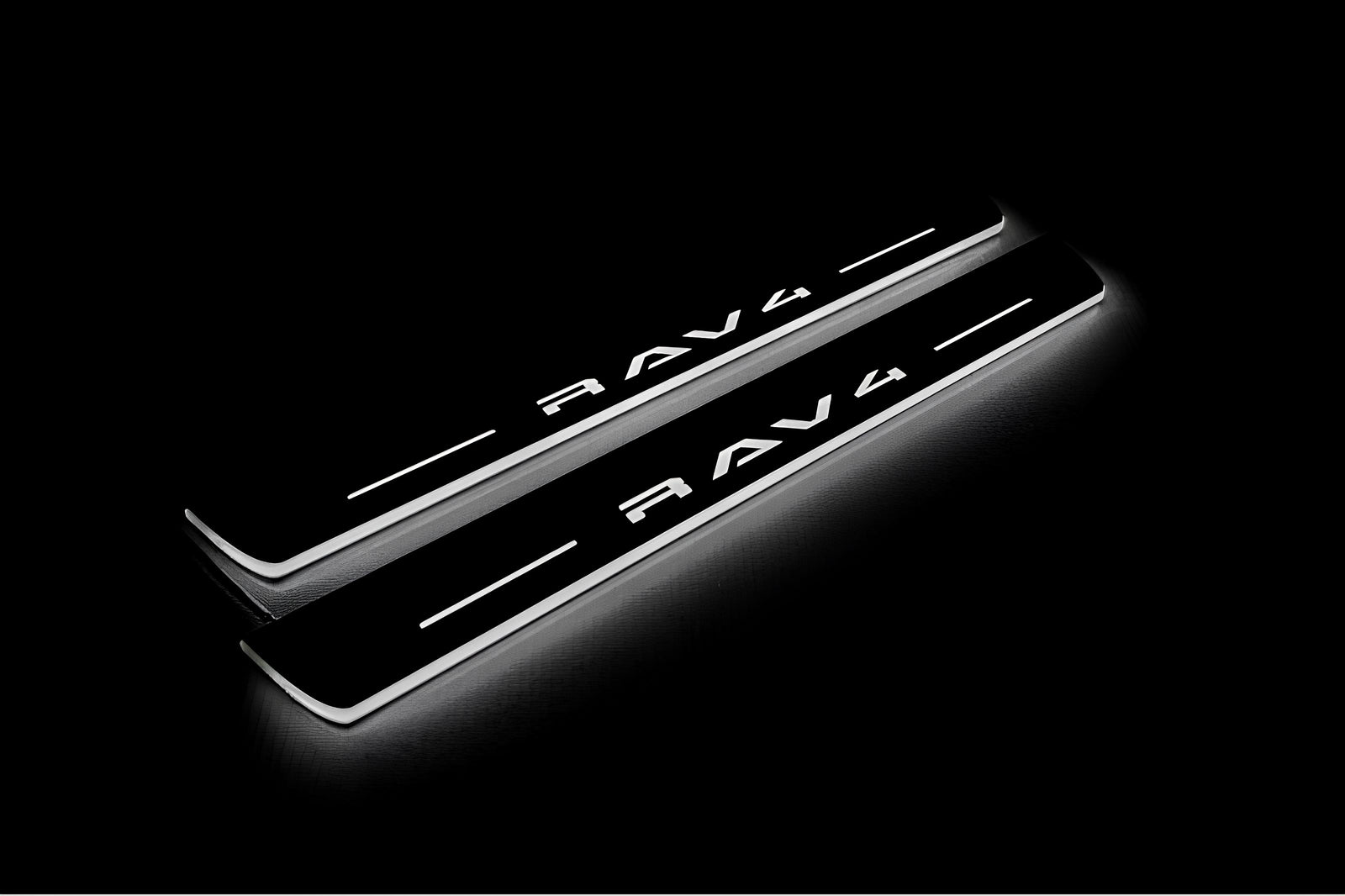 Toyota Rav4 VI XA60 2025-2026 LED door sill plates with Rav4 logo
