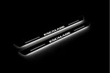 Cadillac Escalade IV 2014+ entry guards in stainless steel with Escalade logo