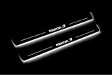 LED door sill plates Mazda 3 II 2009+ in stainless steel with Mazda 3 logo