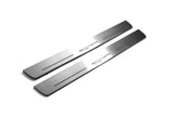 KIA Optima IV 2015+ illuminated entry guards in stainless steel with GT logo