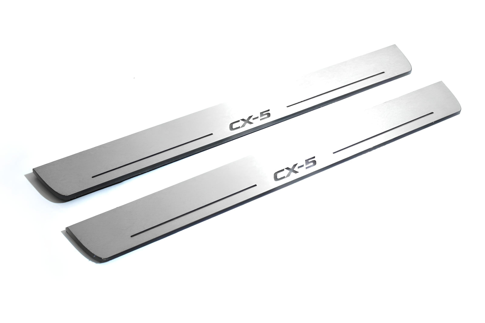 LED door sill plates for Mazda CX-5 I 2012+ stainless steel with CX-5 logo