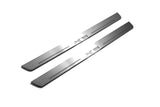 BMW X6 E71 2008+ door sill plates in stainless steel with X6 logo
