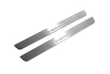 Chevrolet Cruze I 2008+ LED door sill plates stainless steel with Cruze logo