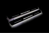 LED door sill plates Ford Mondeo IV 2007+ in stainless steel with Mondeo logo