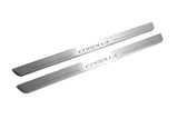 LED door sill plates stainless steel Toyota Corolla XI 2013+ with Corolla logo