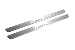 Toyota Corolla XI 2013-2019 LED Door Sills Illuminated Scuff Corolla Logo Stainless Steel Entry Guards Door Sills Decoin
