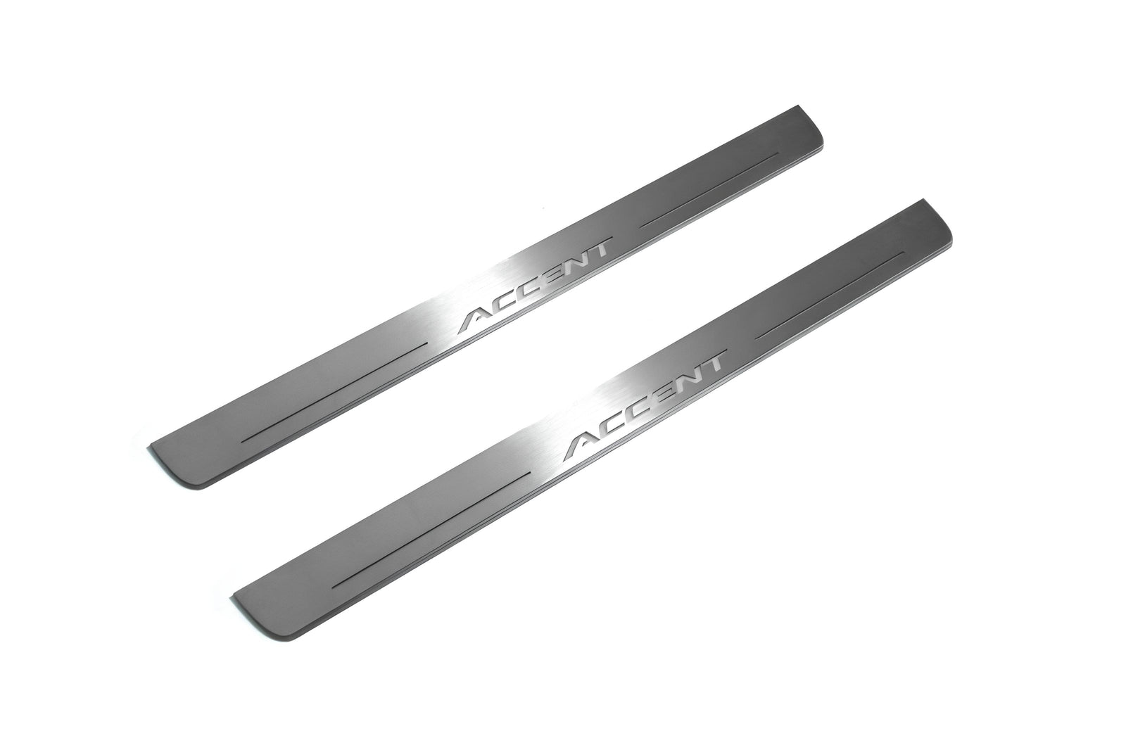 LED door sill plates stainless steel Hyundai Accent 2011+ with Accent logo