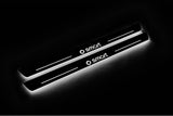 Smart Fortwo III 2014+ stainless steel illuminated entry guards with Smart logo