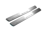 Mercedes GL X164 2006+ door sill plates in stainless steel with AMG logo