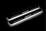 stainless steel LED door sill plates for Mazda 3 III 2013+ with Mazda 3 logo