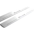 Illuminated LED Door Sill Tread Plates Hyundai Tucson II 2015-2020 With Tucson Logo Hyundai Led Door Sills opdesign