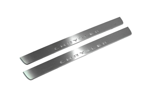 Chrysler 300 Sedan LD 2011–2023 — Stainless Steel LED Door Sills — Chrysler Logo