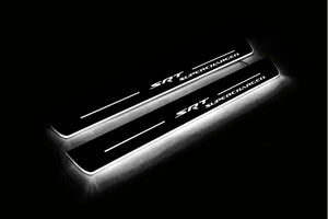 Dodge Durango III 2011+ LED Door Sills Illuminated Scuff SRT Supercharged Logo Stainless Steel Entry Guards