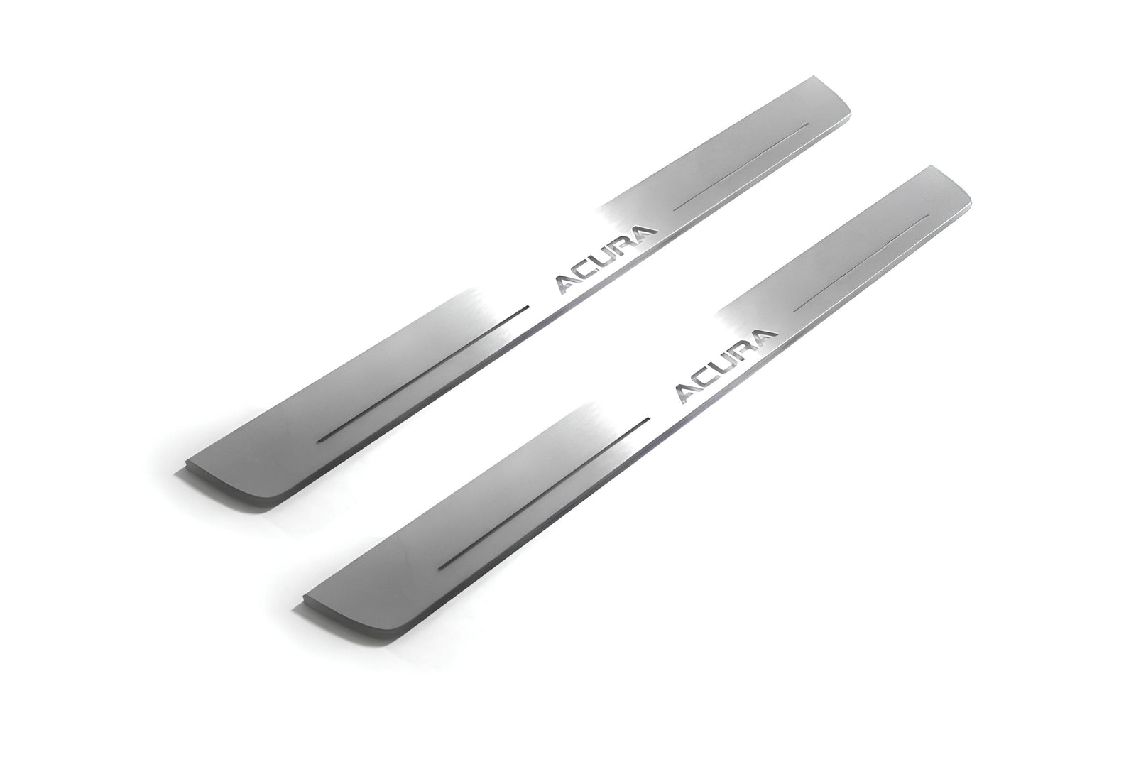 LED door sill plates for Acura MDX II 2006+ stainless steel with Acura logo