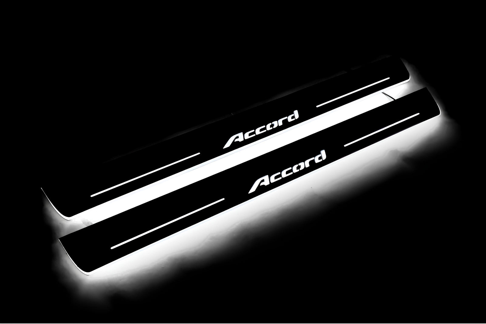 stainless steel LED door sill plates with Honda Accord IX 2013+ with Accord logo