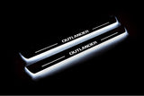 stainless steel LED door sill plates with Mitsubishi Outlander IV 2021+ with Outlander logo