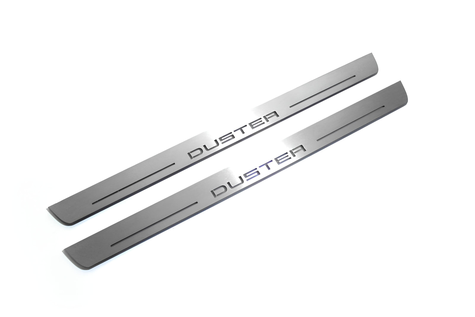 Dacia Duster I 2010+ LED door sill plates with Duster logo