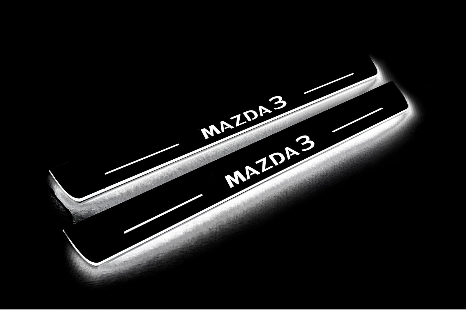 Mazda 3 IV 2019+ Stainless Steel LED Door Sills – Mazda 3 Logo