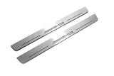 Mercedes E W211 2002+ stainless steel LED door sill plates with AMG logo
