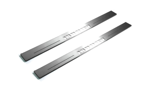 Hummer H2 GMT820 2002–2009 — Stainless Steel LED Door Sills — Hummer Logo