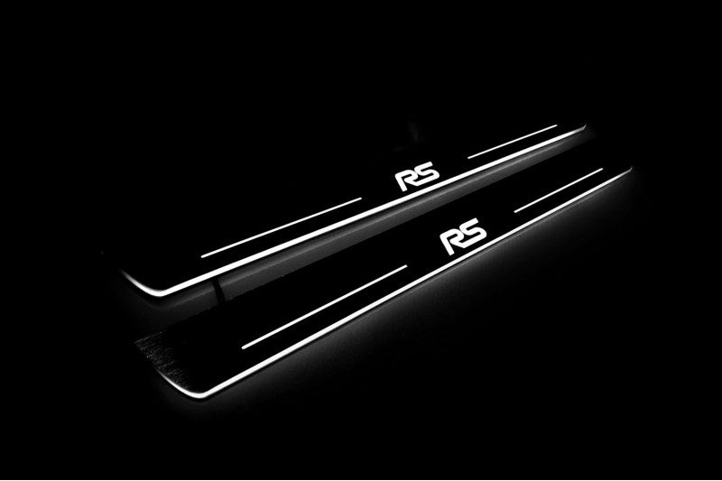 Ford Focus III 2011+ LED door sill plates stainless steel with RS logo
