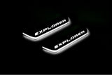 stainless steel LED door sill plates for Ford Explorer V 2011+ with Explorer logo