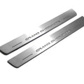 Illuminated LED Door Sill Tread Plates Jeep Grand Cherokee IV 2010-2021 With Grand Cherokee Logo Jeep Led Door Sills opdesign