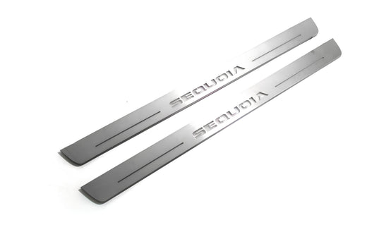 Toyota Sequoia XK60 2007–2022 — Stainless Steel LED Door Sills — Sequoia Logo