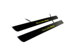 illuminated door sill protectors Mercedes E W211 2002+ in stainless steel with Mercedes-Benz logo