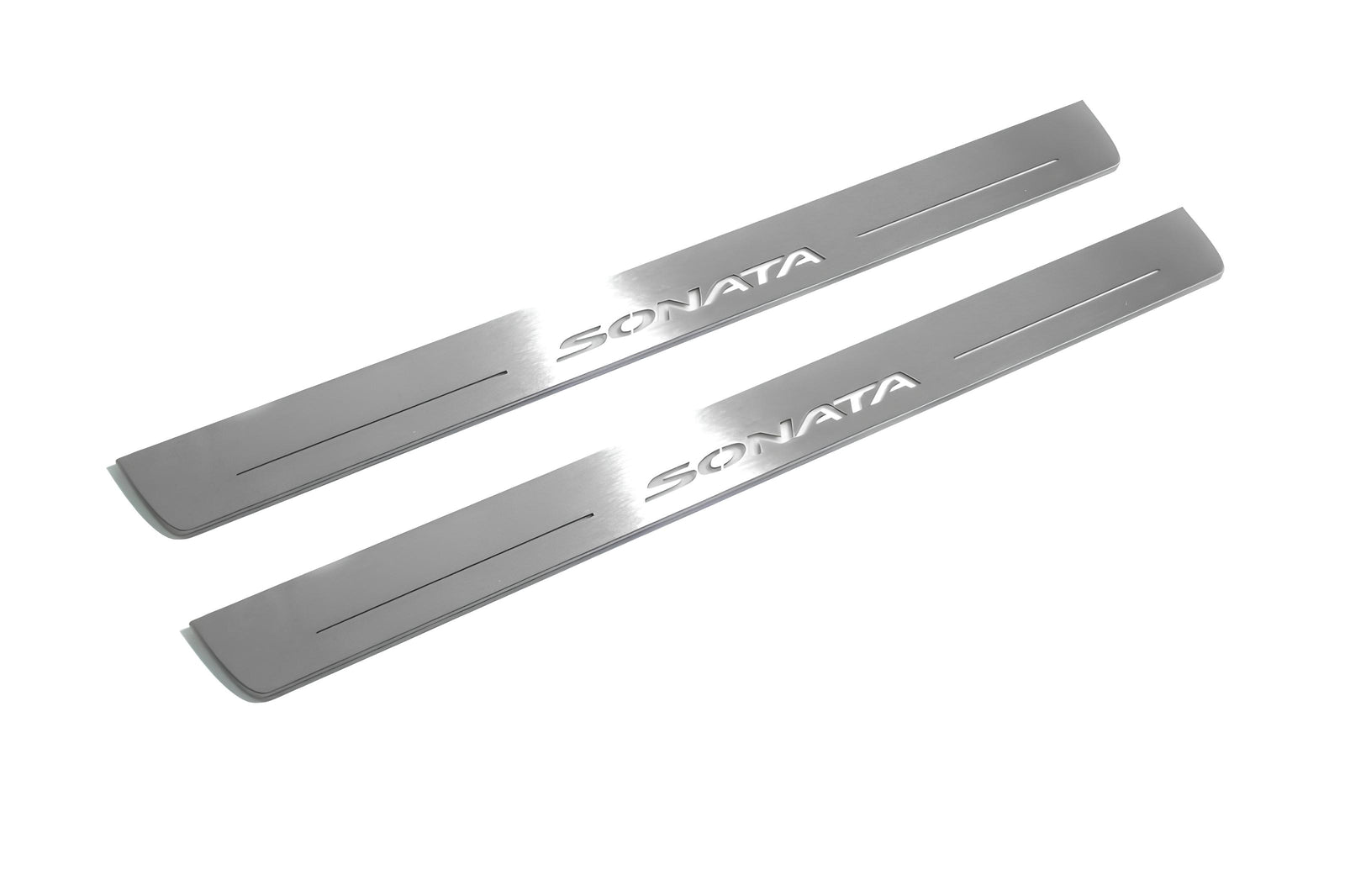 stainless steel LED door sill plates with Hyundai Sonata VII (LF) 2014+ with Sonata logo