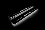 LED door sill plates Mercedes E W213 2016+ stainless steel with AMG logo