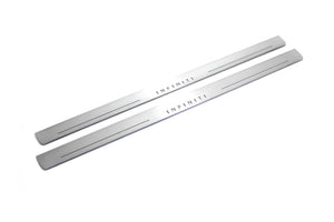 Illuminated LED Door Sill Tread Plates Infiniti Q60 2016+ With Infiniti Logo Infiniti Led Door Sills opdesign