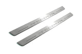 Toyota Tacoma III 2016+ illuminated entry guards in stainless steel with Tacoma logo