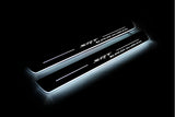 LED door sill plates stainless steel Jeep Grand Cherokee IV WK2 2010+ with SRT Supercharged logo