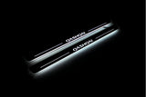 Nissan Qashqai I J10 2007+ entry guards in stainless steel with Qashqai logo