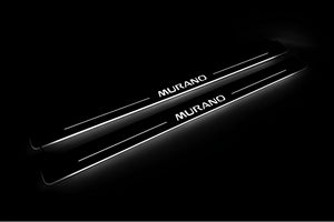 Illuminated LED Door Sill Tread Plates Nissan Murano II 2008-2014 With Murano Logo Nissan Led Door Sills decoinfabric