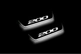 stainless steel LED door sill plates for Chrysler 200 II 2015+ with 200 logo