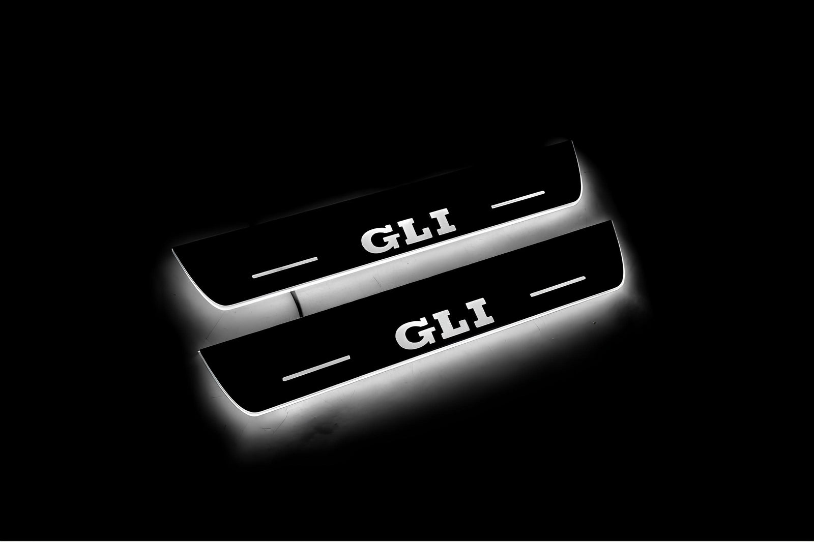 LED door sill plates Volkswagen Jetta VI 2010+ in stainless steel with GLI logo