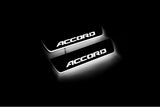 Honda Accord X 2018+ stainless steel LED door sill plates with Accord logo