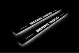 LED door sill plates for Mercedes G-Class W464 2018+ stainless steel with Brabus G800 logo