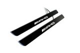 Mercedes E W211 2002+ door sill plates in stainless steel with AMG logo