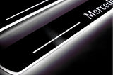 stainless steel LED door sill plates for Mercedes CLS II (C218) 2010+ with Mercedes-Benz logo