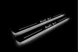 Audi A7 C7 2010+ illuminated entry guards in stainless steel with Audi A7 logo