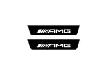 illuminated door sill protectors for Mercedes ML W166 2011+ stainless steel with AMG logo