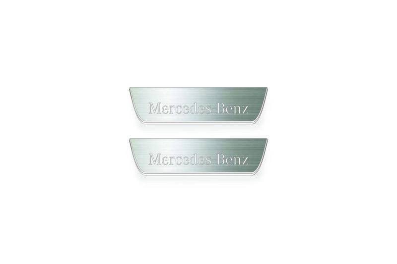 Mercedes B W246 Stainless Steel LED Door Sills – Mercedes-Benz Logo