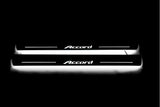 Honda Accord IX 2013+ entry guards in stainless steel with Accord logo