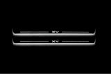 Subaru XV I 2011+ LED door sill plates stainless steel with XV logo